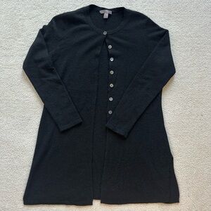 Charter Club 2 Ply Cashmere Black Cartigan